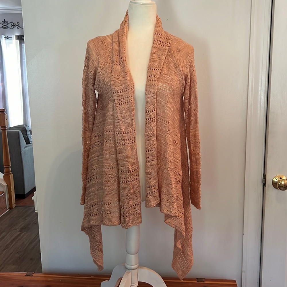 Charlotte Russe rose gold cardigan size XS